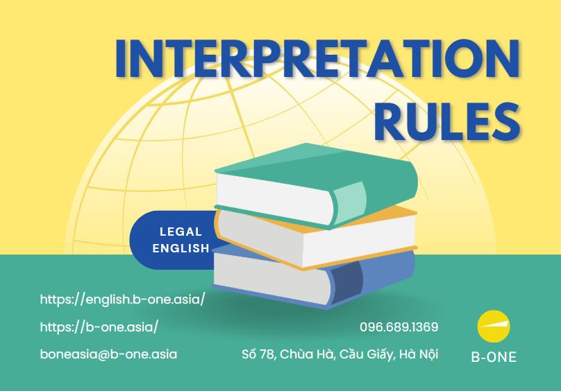 Các quy tắc giải thích pháp luật cơ bản